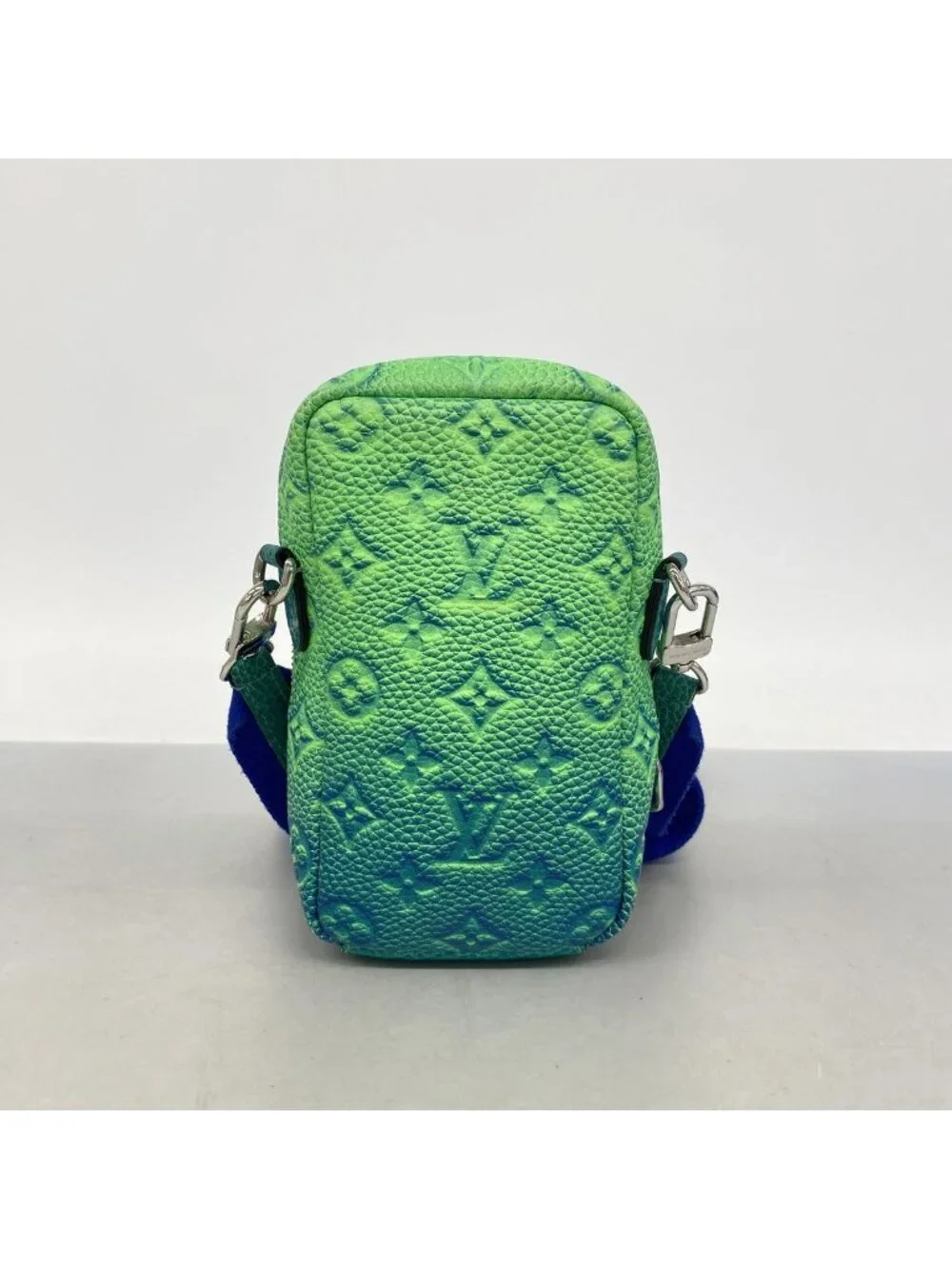 Louis Vuitton Shoulder Bag Taurillon Illusion Double Pouch Blue Vert
